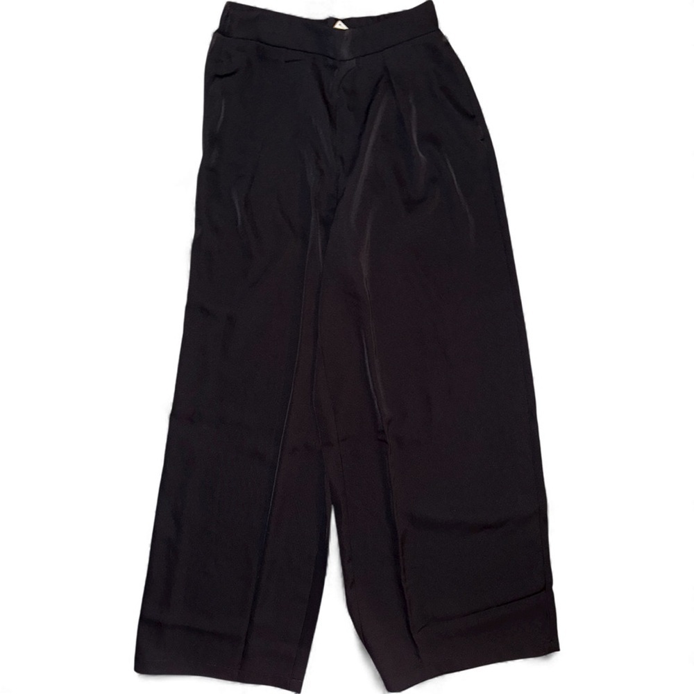 Halara flat front tie back wide leg work pants xs